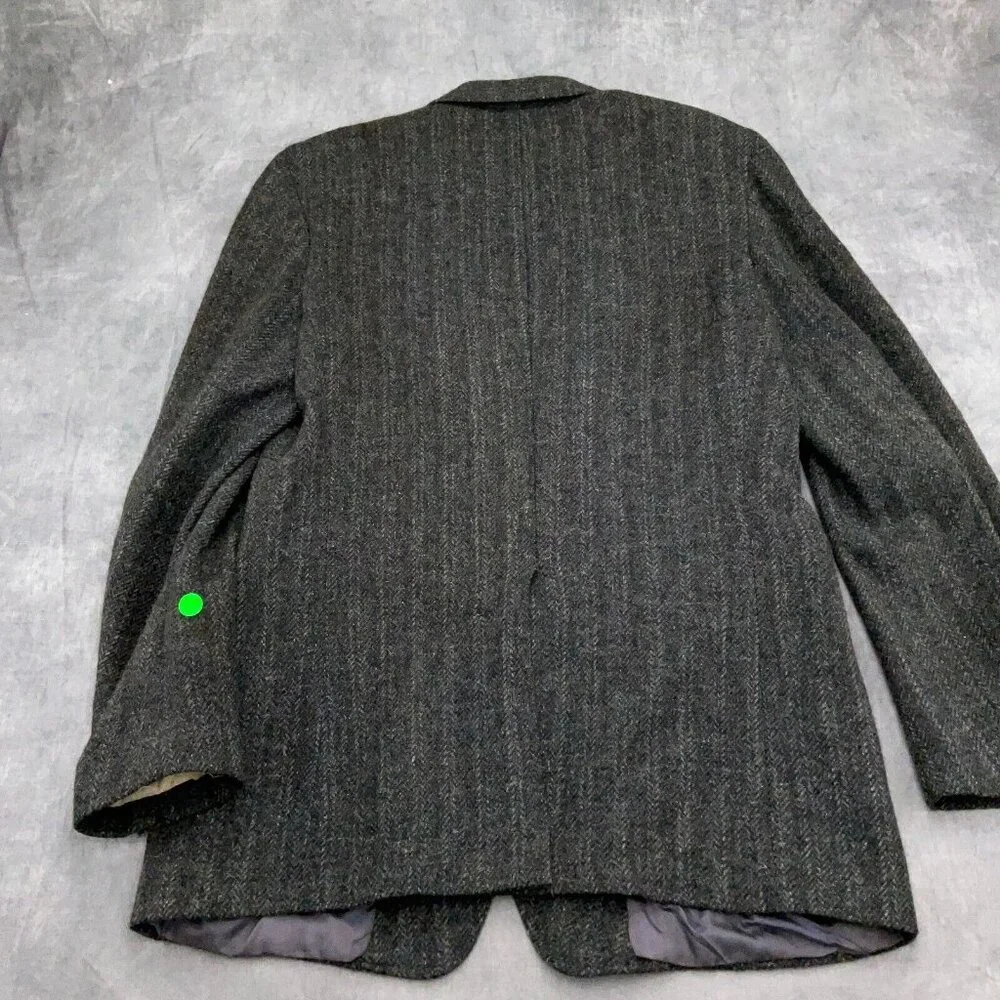 Sovereign Blazer Men 46 Gray Green Tweed Wool‎ Classic Sport Coat USA VTG